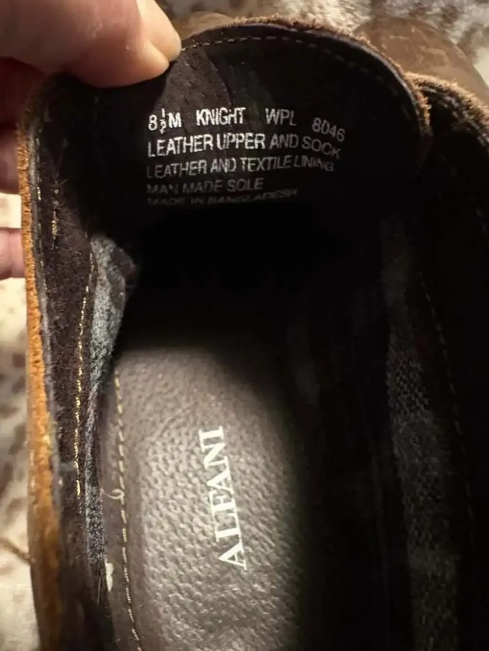 Alfani Knight Men's Brown Leather Chukka Boots Size 8.5M